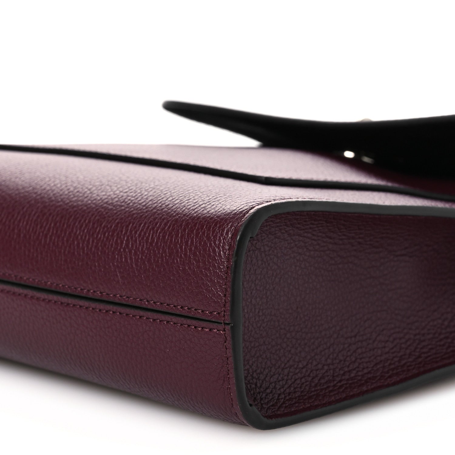 Mulberry Small Classic Grain Calfskin Antony Messenger Crossbody Black Cherry 11 of 13