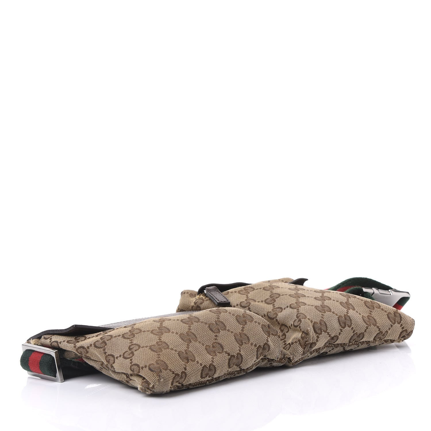 Gucci GG Monogram Double Pocket Belt Bag Dark Brown 3 of 12