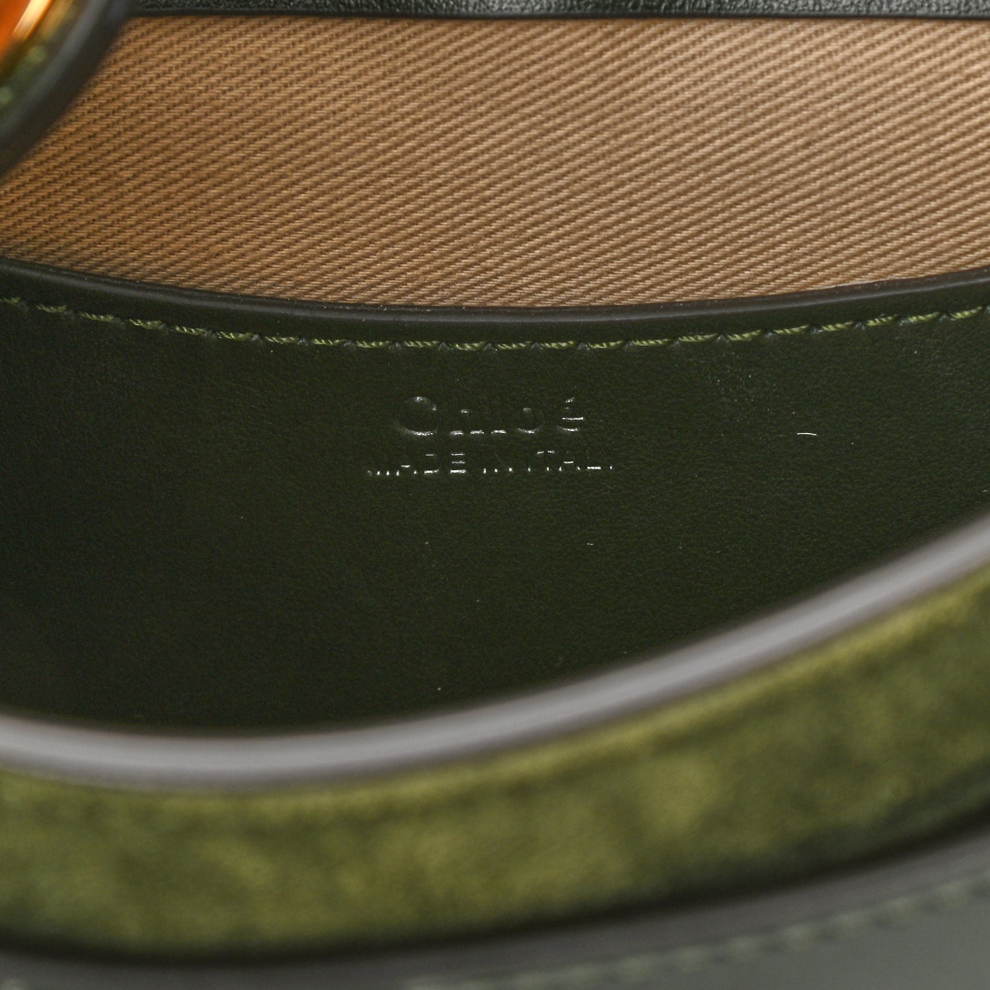 Calfskin Suede Small Tess Bag Night Forest