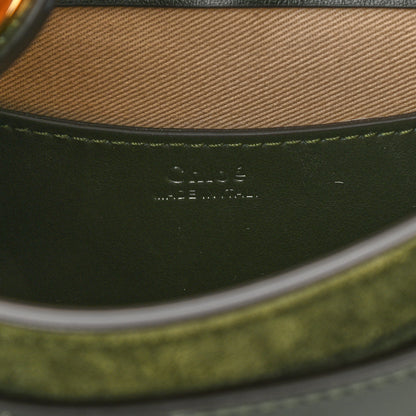 Chloe Calfskin Suede Small Tess Bag Night Forest 7 of 9