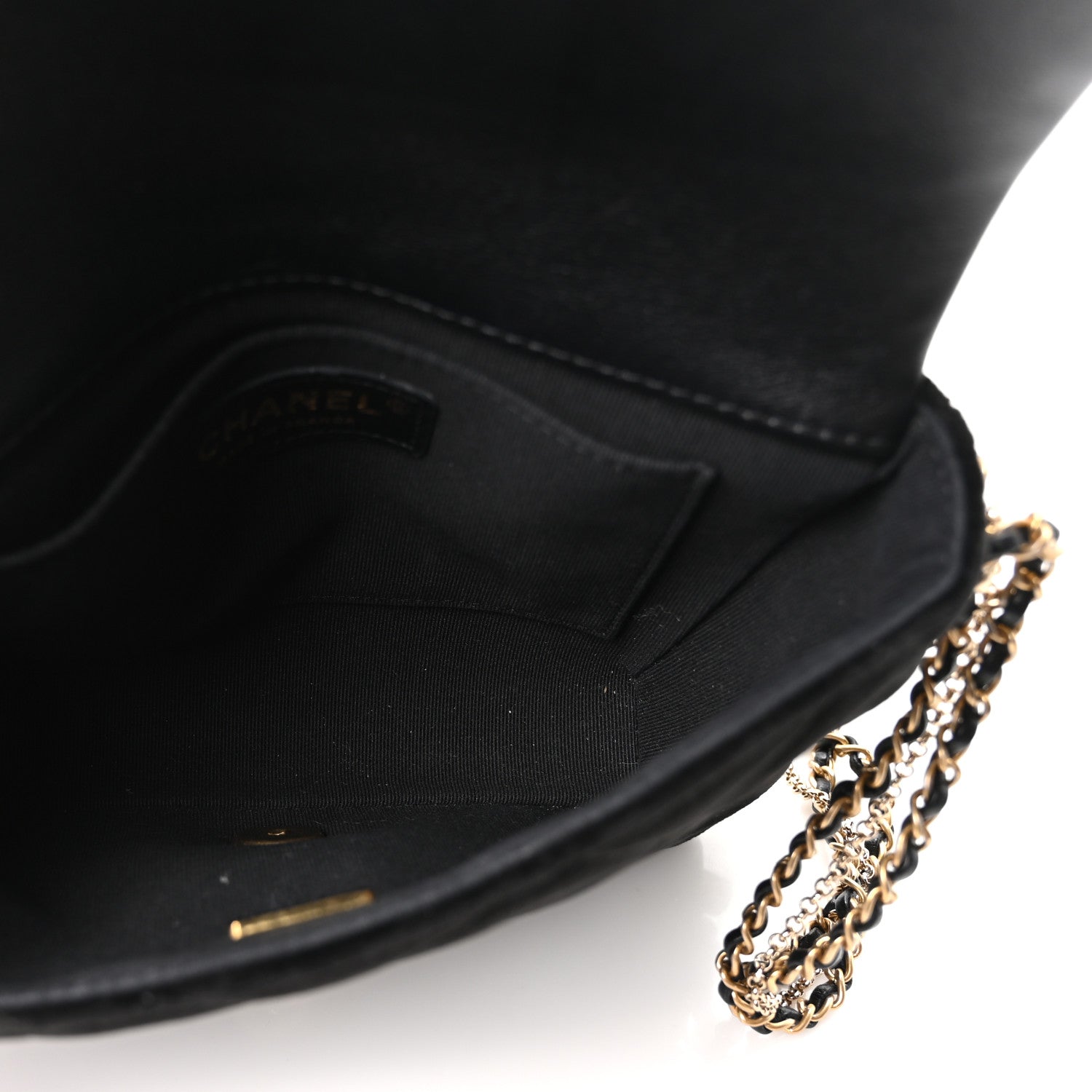 Chanel Velvet Quilted Crush On Chains Flap Bag Black 5 of 10