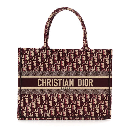 Christian Dior Oblique Medium Book Tote Burgundy Multicolor 1 of 10