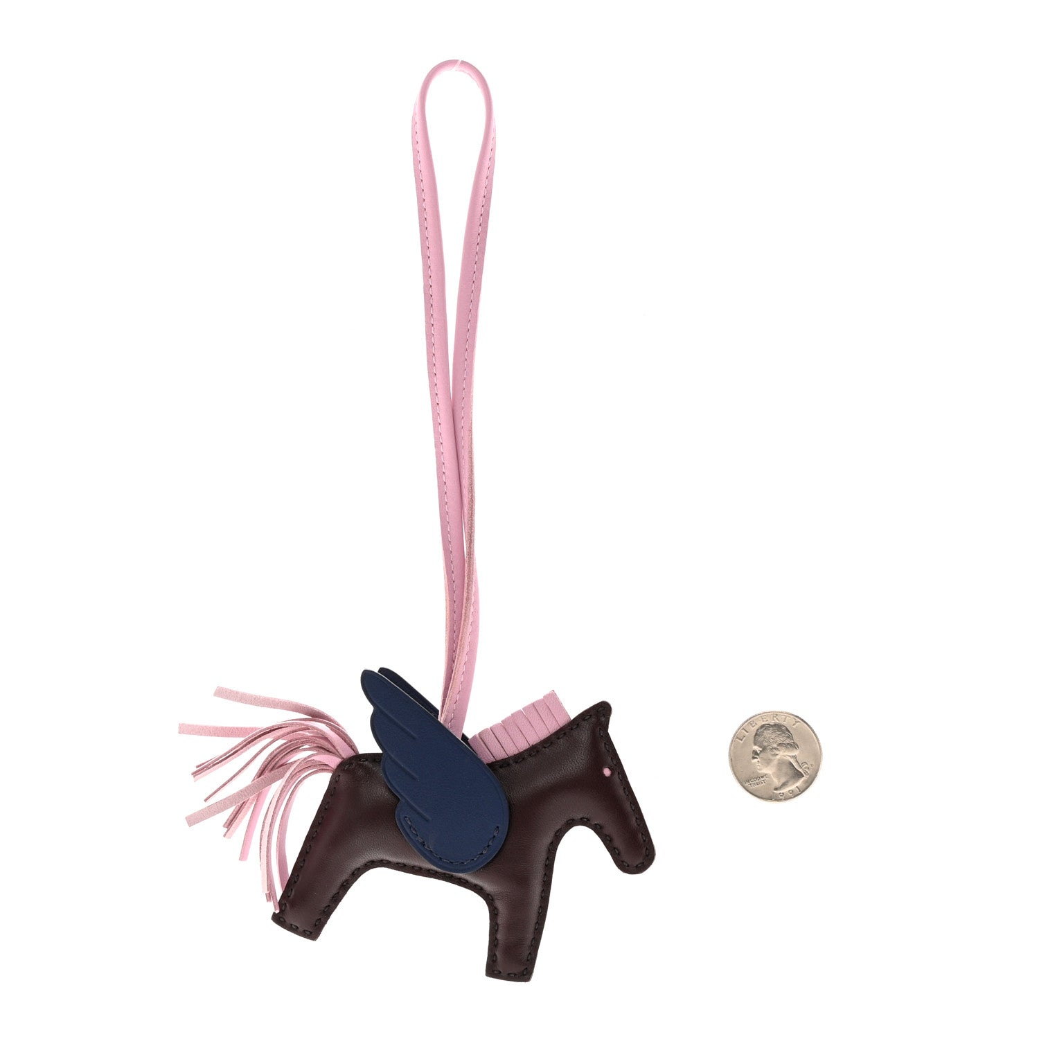 Hermes Milo Lambskin Grigri Rodeo Pegase Horse Bag Charm PM Rouge Sellier Mauve Sylvestre Bleu Saphir 2 of 6
