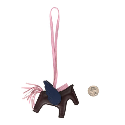 Hermes Milo Lambskin Grigri Rodeo Pegase Horse Bag Charm PM Rouge Sellier Mauve Sylvestre Bleu Saphir 2 of 6