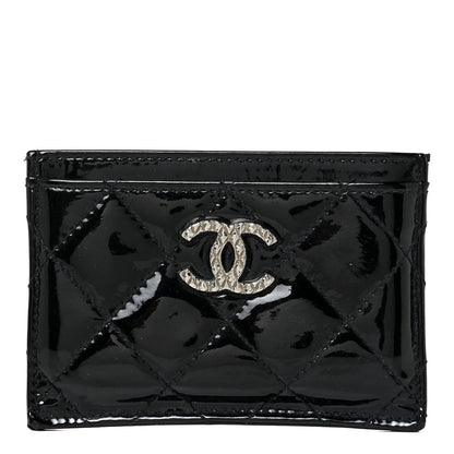 Chanel Patent Quilted Brilliant Card Holder Black 1 of 14