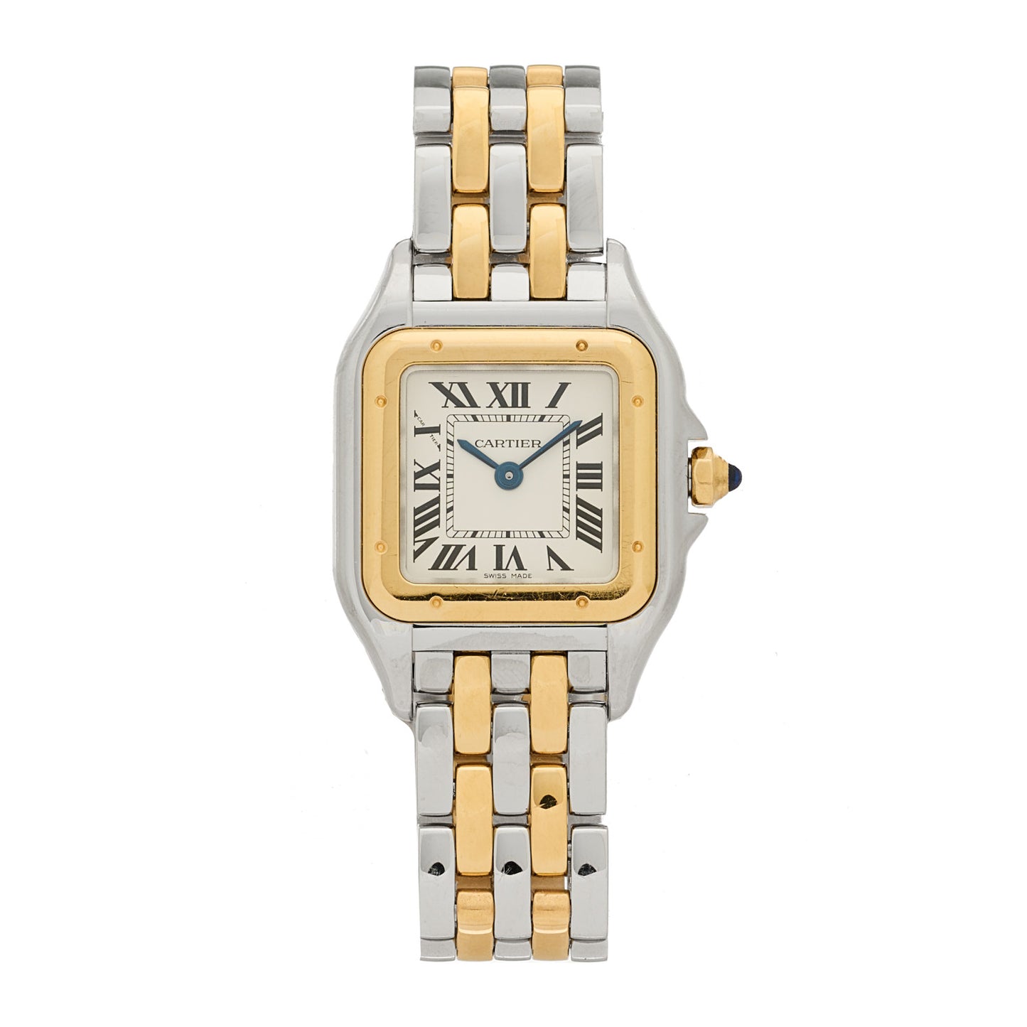 Stainless Steel 18K Yellow Gold 22mm Panthere Quartz Watch