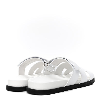 Hermes Calfskin Mens Chypre Sandals 43.5 White 3 of 4