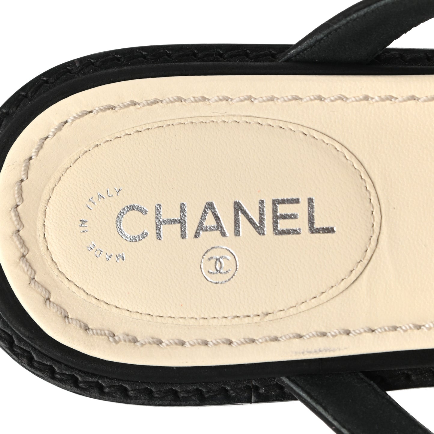 Suede Pearl Thong Sandals 39 Black