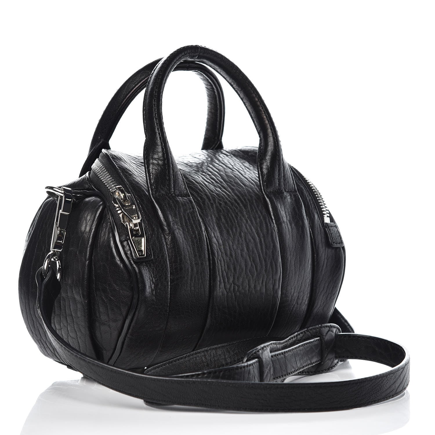 Alexander Wang Pebbled Lambskin Mini Rockie Black Rhodium Hardware 3 of 6