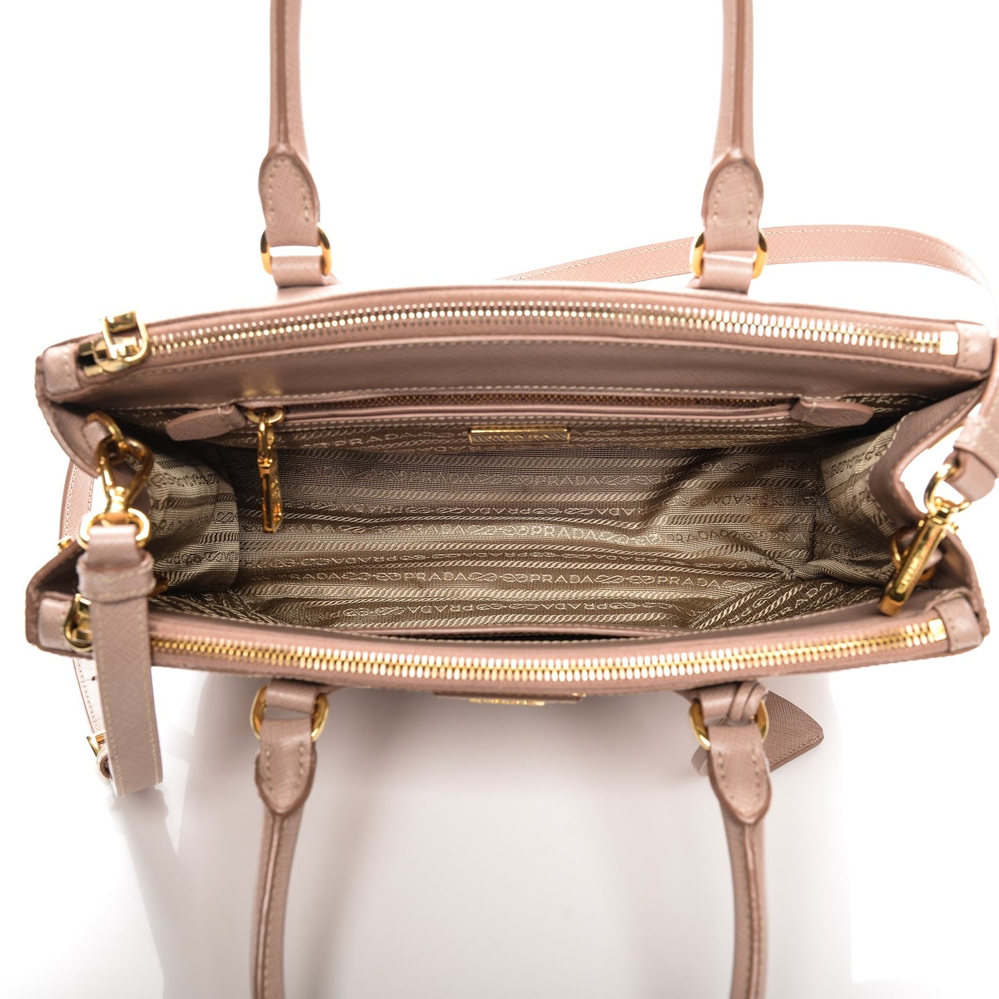 Saffiano Small Galleria Double Zip Tote Cammeo