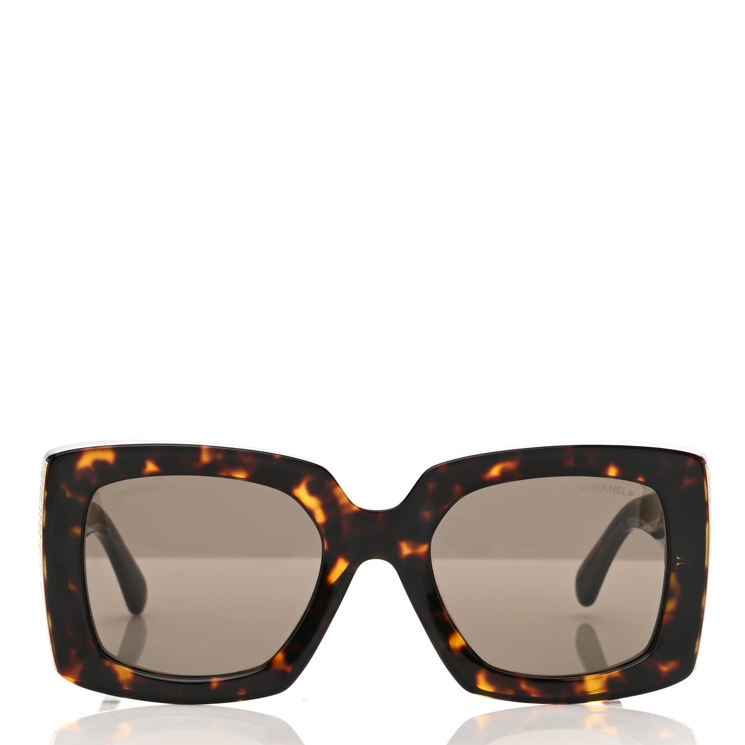 Chanel Acetate Rectangle Sunglasses 5435 Tortoise 2 of 8