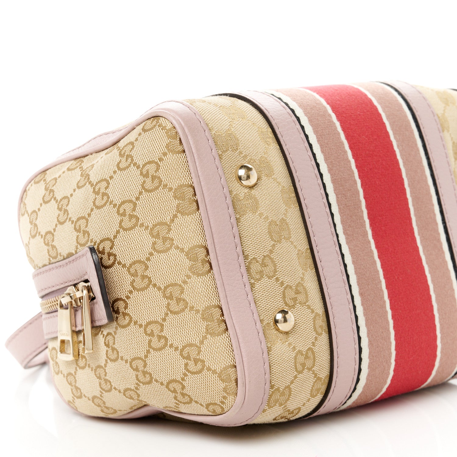 Gucci Monogram Vintage Web Small Boston Lilac 12 of 13