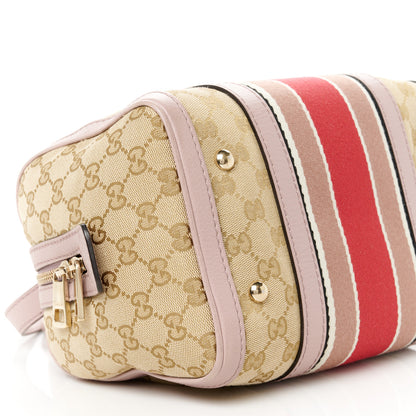 Gucci Monogram Vintage Web Small Boston Lilac 12 of 13