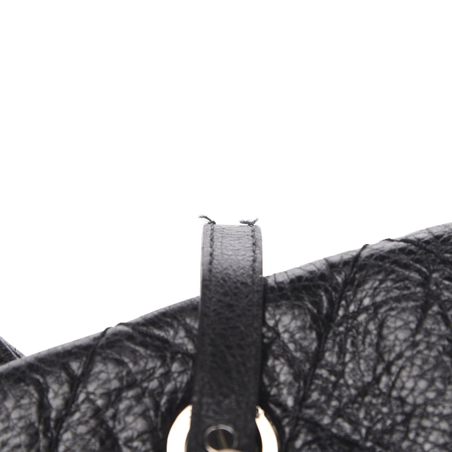 Glazed Calfskin Large On The Road Tote Black
