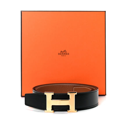Hermes Swift Togo 32mm H Belt 90 Black Gold 4 of 4