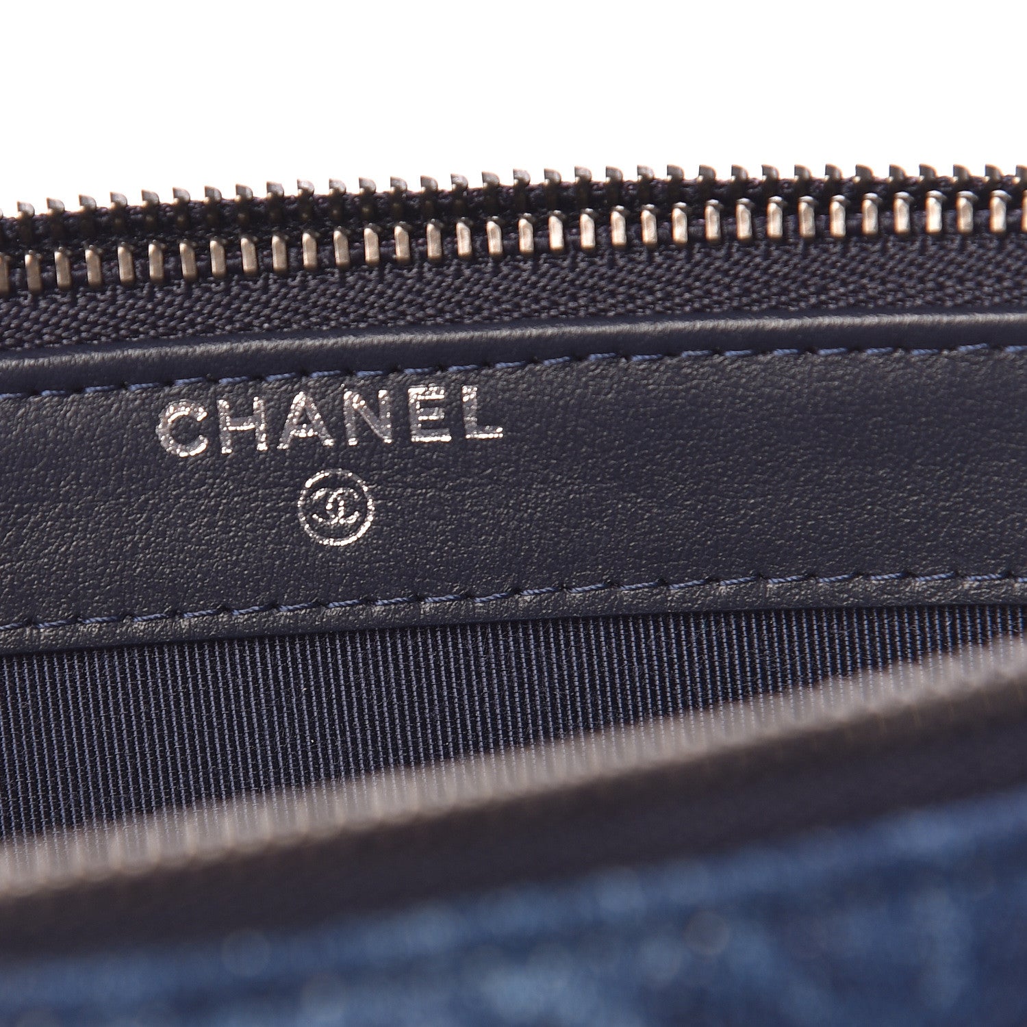 Chanel Denim Calfskin Quilted Small Gabrielle Clutch With Chain Blue 9 of 11