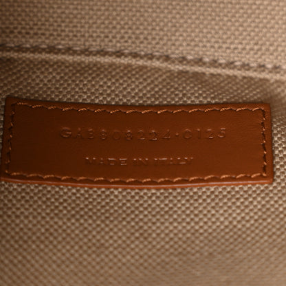 Saint Laurent Smooth Calfskin Canvas Y Small Bucket Bag White Camel 8 of 12