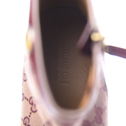 Gucci GG Monogram Lizard Mens GG Ankle Boots 8.5 Sahara Rubino Bright Bordeaux 7 of 9