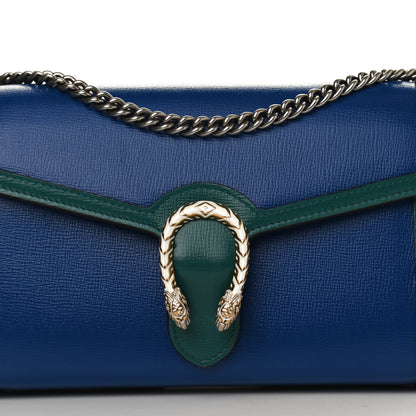 Gucci Azalea Calfskin Enamel Mini Dionysus Chain Wallet Imperial Blue Pavone Off White 7 of 12