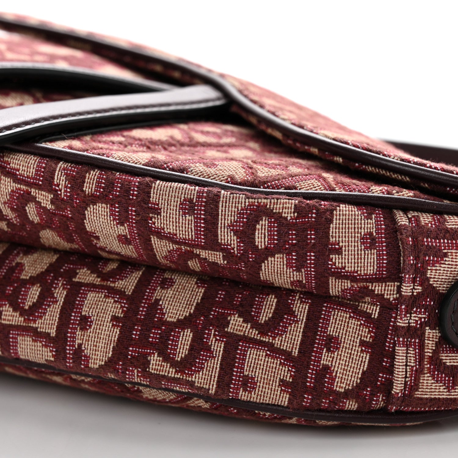 Christian Dior Oblique Saddle Bag Burgundy 10 of 11