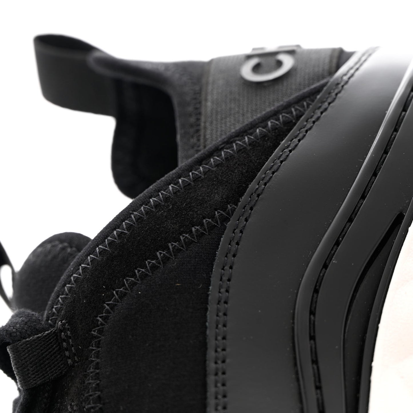 Velvet Calfskin Mixed Fibers CC Sneakers 36 Black