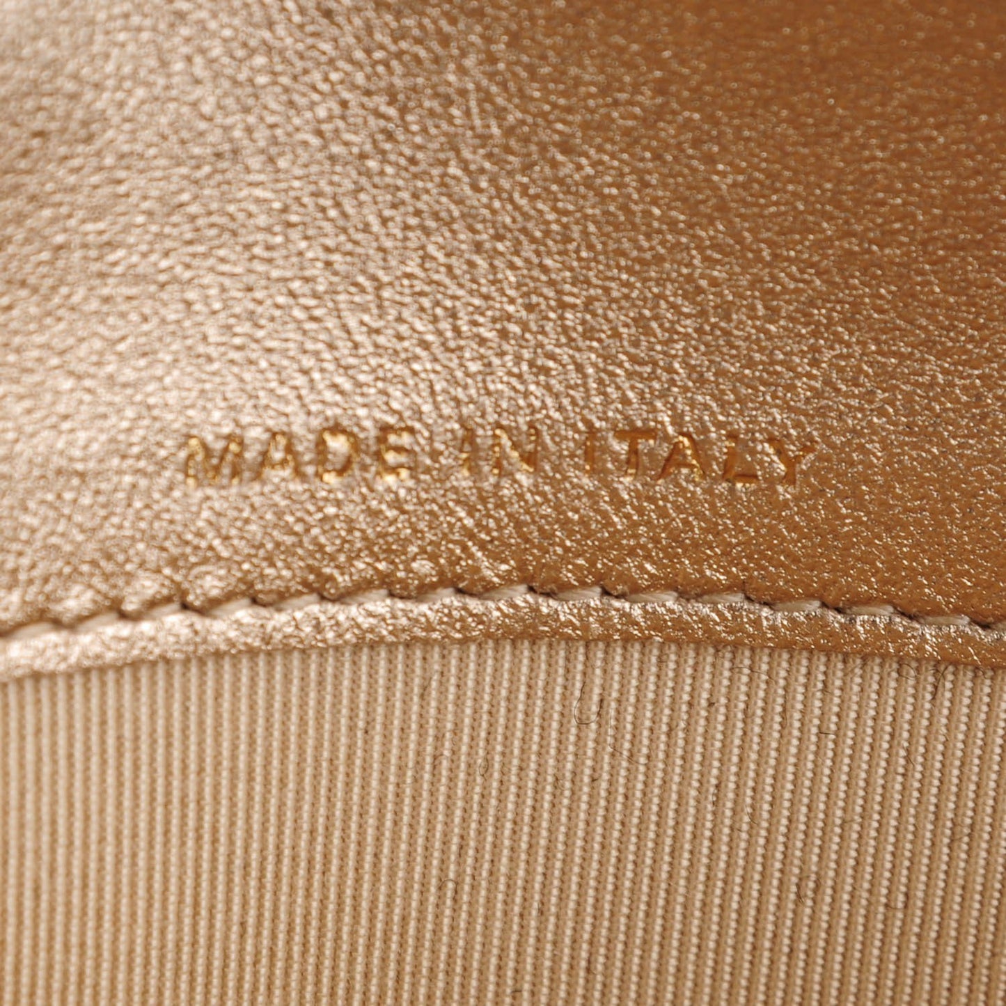 Metallic Lambskin Quilted Large Gusset Flap Wallet Gold