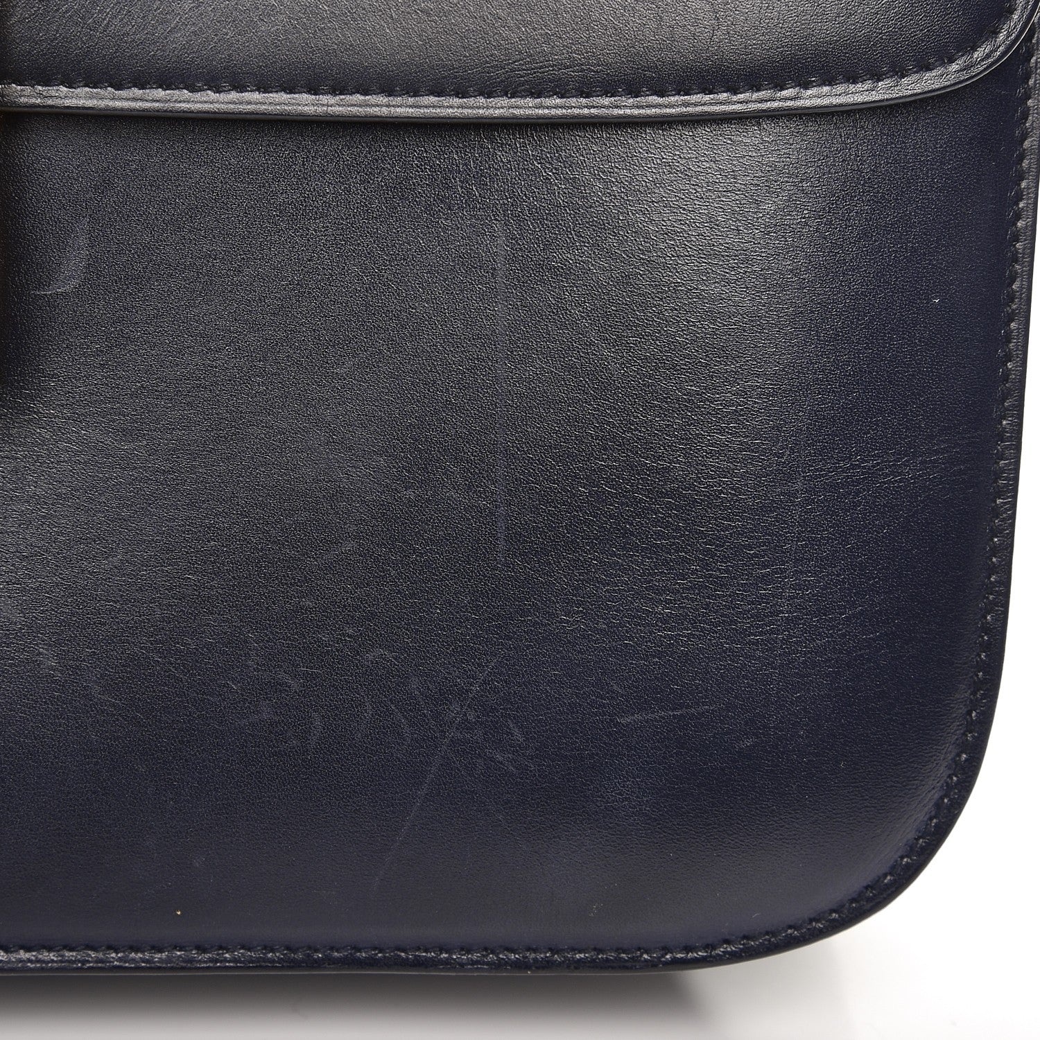 Celine Smooth Calfskin Large Classic Box Flap Bag Navy 11 of 11