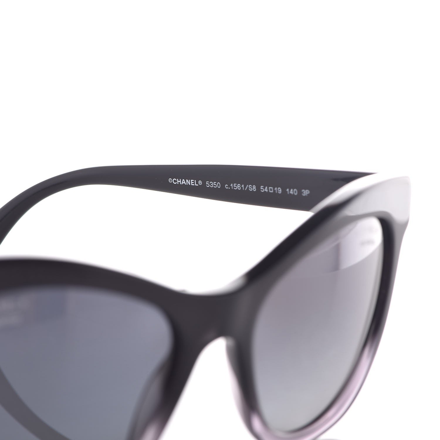 Chanel Polarized Acetate CC Cat Eye Summer Sunglasses 5350 Black 6 of 7