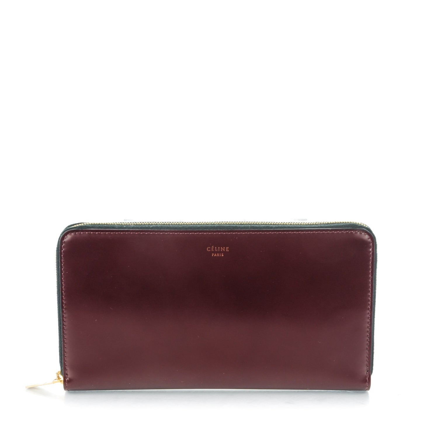 Spazzolato Calfskin Large Zip Around Multifunction Wallet Wine