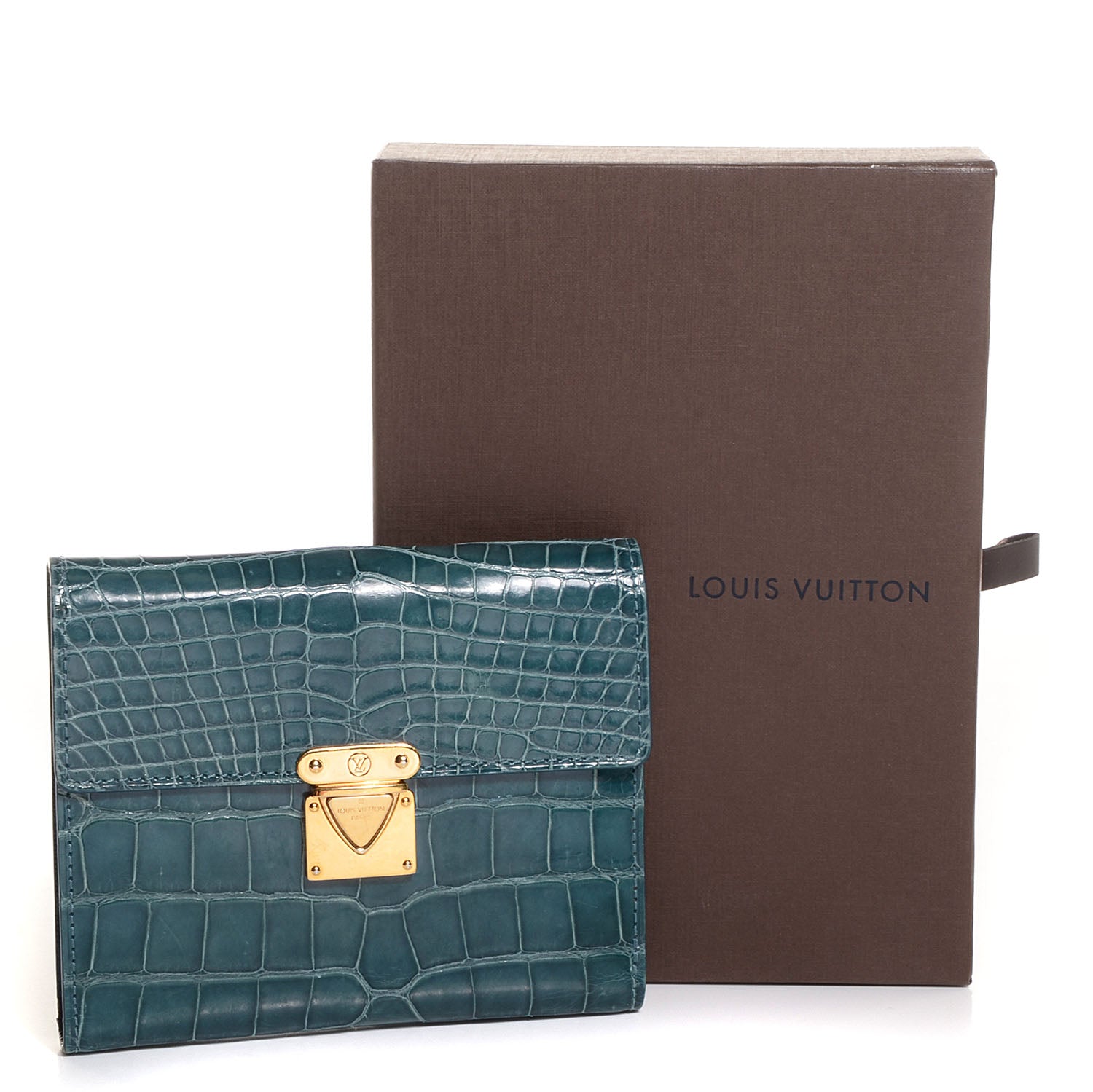 Louis Vuitton Alligator Koala Wallet Blue 5 of 8