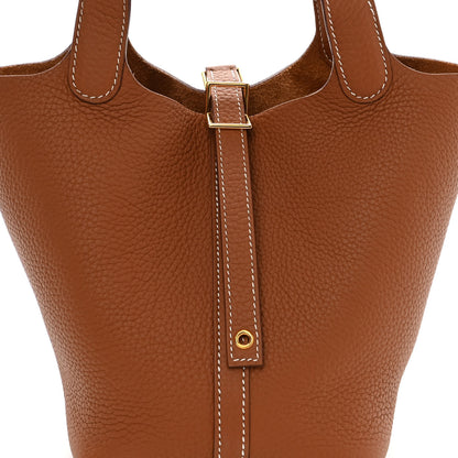 Hermes Taurillon Clemence Picotin Lock 18 PM Gold 7 of 9