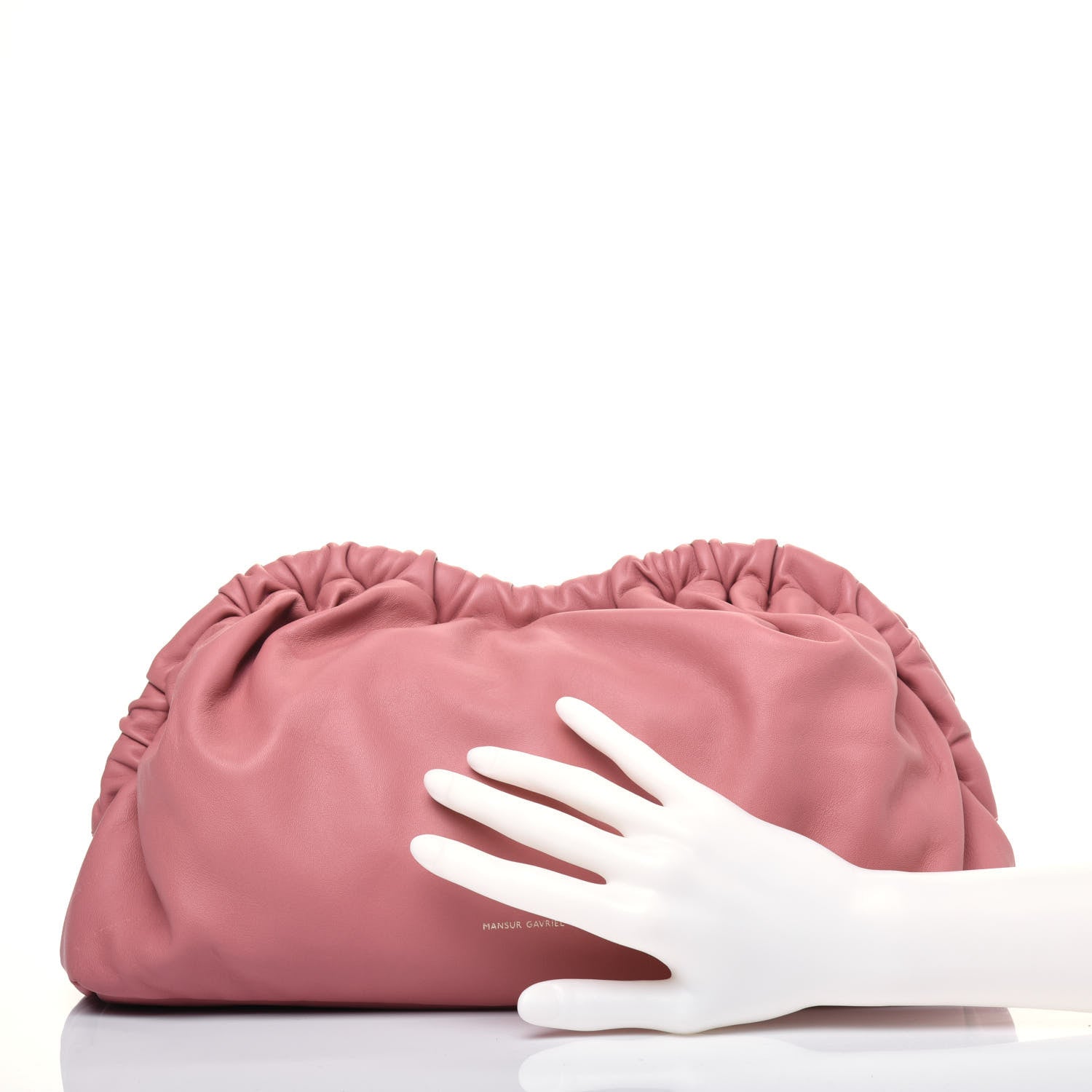 Mansur Gavriel Lambskin Cloud Clutch Blush 2 of 11