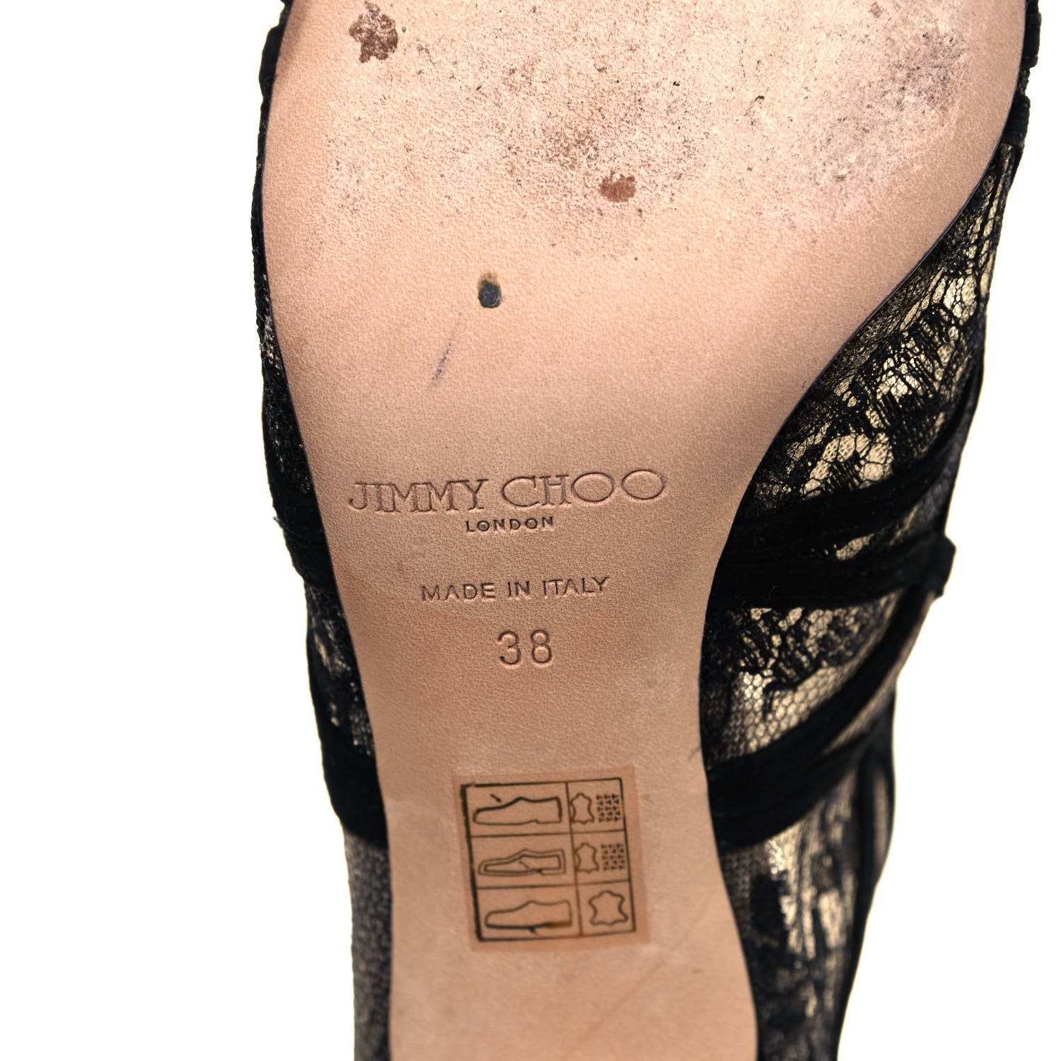 Jimmy Choo Suede Lace Fauna Cage Sandal Pumps 38 Black 6 of 8