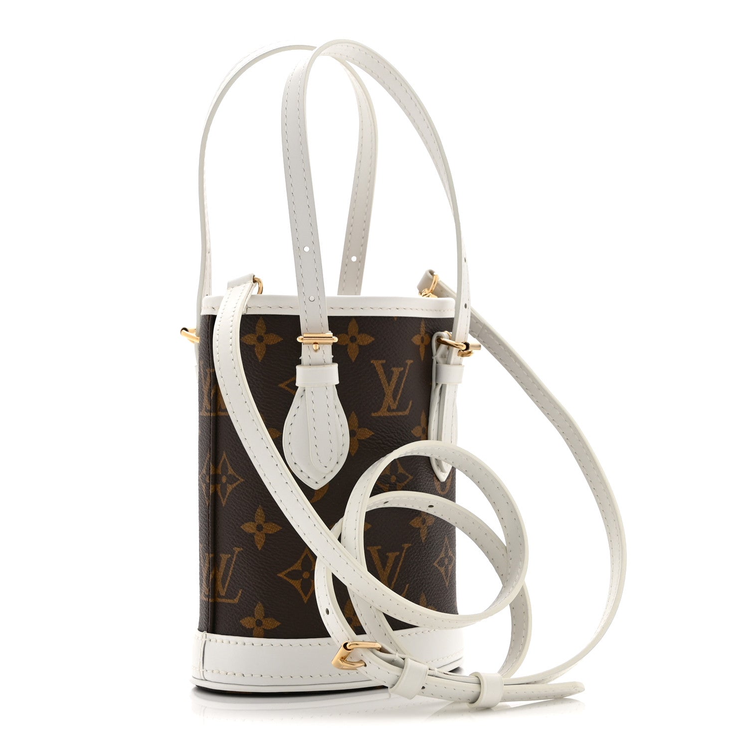 Louis Vuitton Monogram LV Match Nano Bucket Bag White 4 of 10