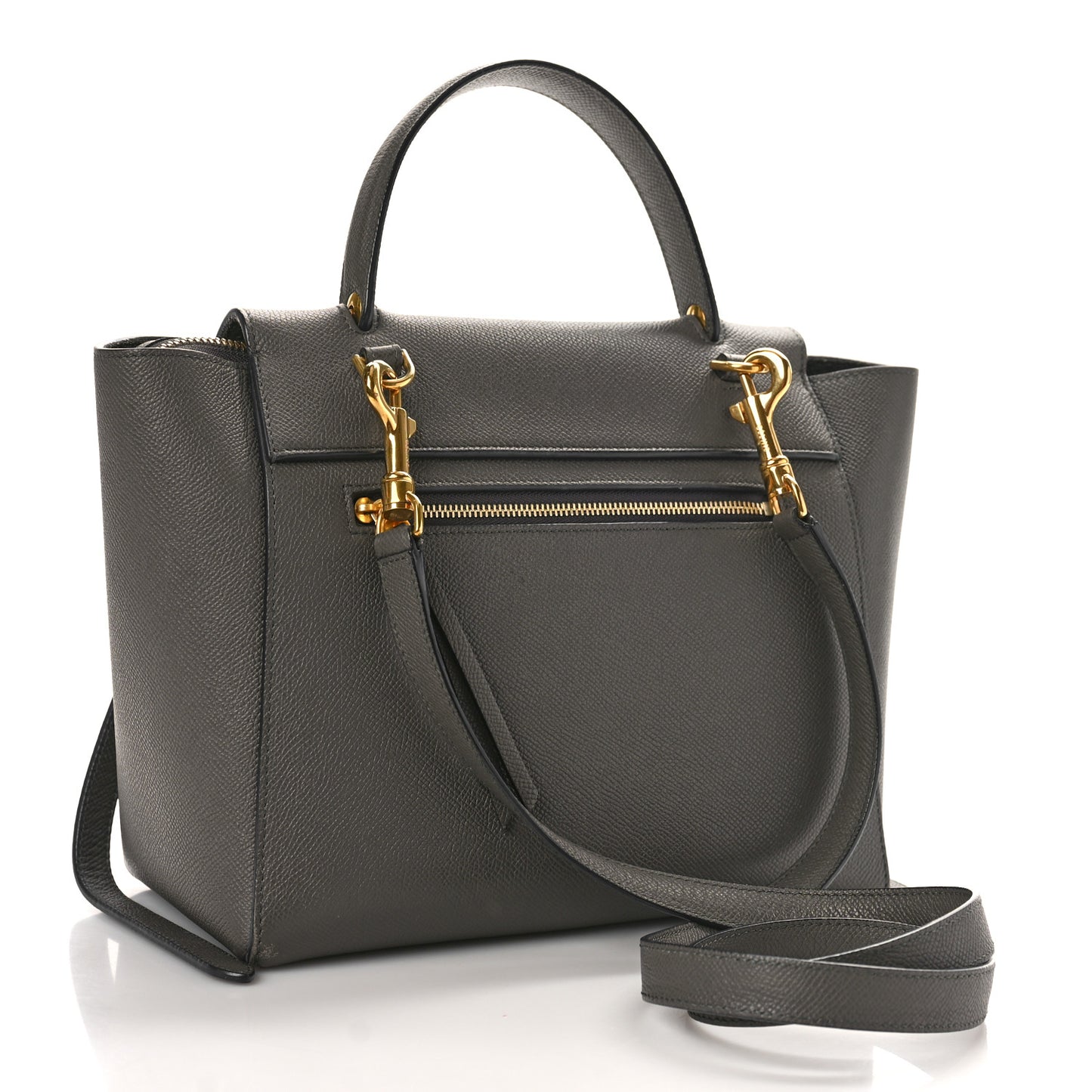 Grained Calfskin Micro Belt Bag Grey