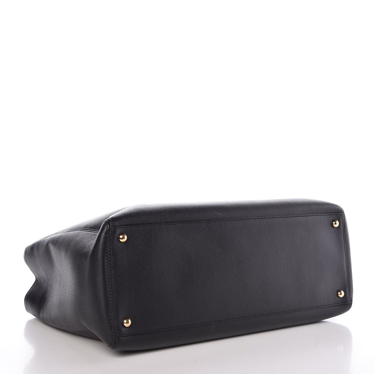 Calfskin Cerf Shopper Tote Black