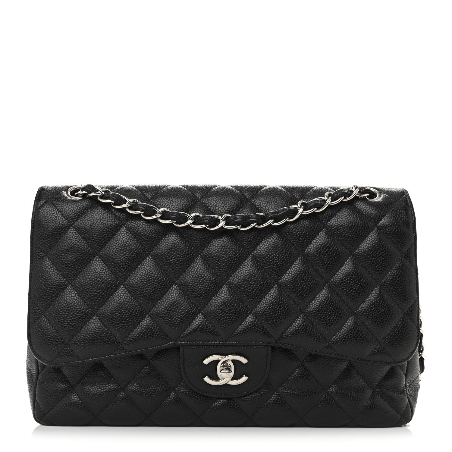Chanel Caviar Quilted Jumbo Double Flap Black 1 of 14