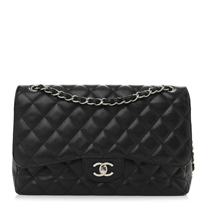 Chanel Caviar Quilted Jumbo Double Flap Black 1 of 14