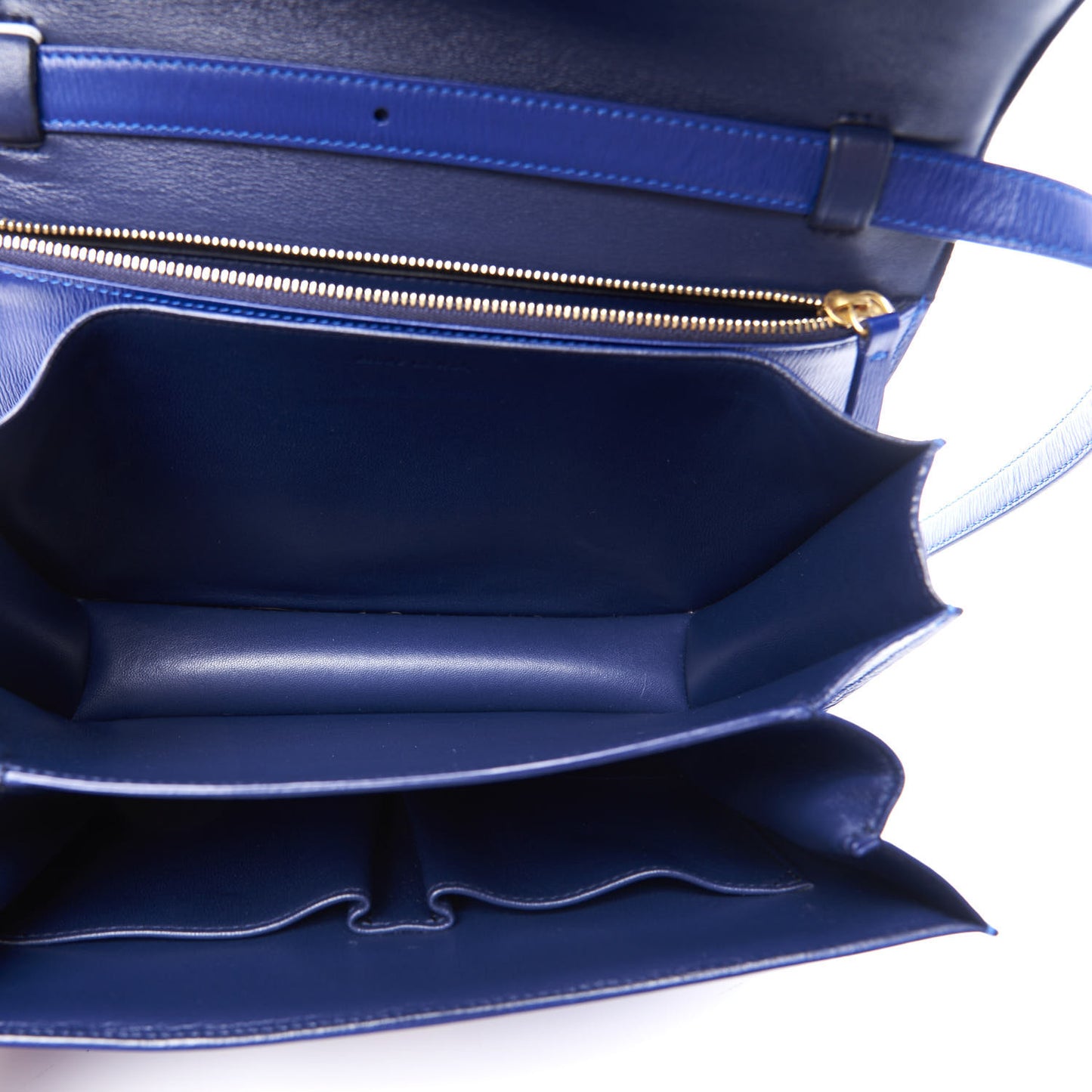 Liege Calfskin Medium Classic Box Flap Bag Indigo