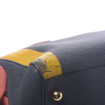 Burberry Grainy Calfskin Small The Bee Top Handle Storm Blue Bright Peony 14 of 21