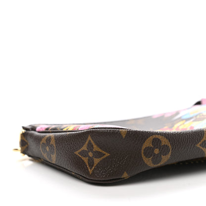 Louis Vuitton Monogram 2021 Christmas Animation Japanese Garden Mini Pochette Accessories Wisteria Pink 8 of 10