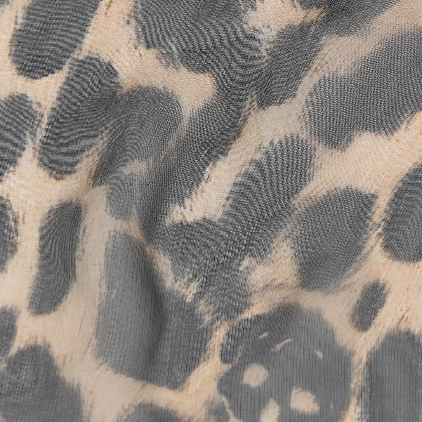 Silk Chiffon Leopard Skull Scarf Brown