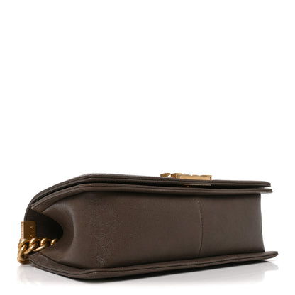 Chanel Caviar Quilted Medium Boy Flap Khaki 4 of 10