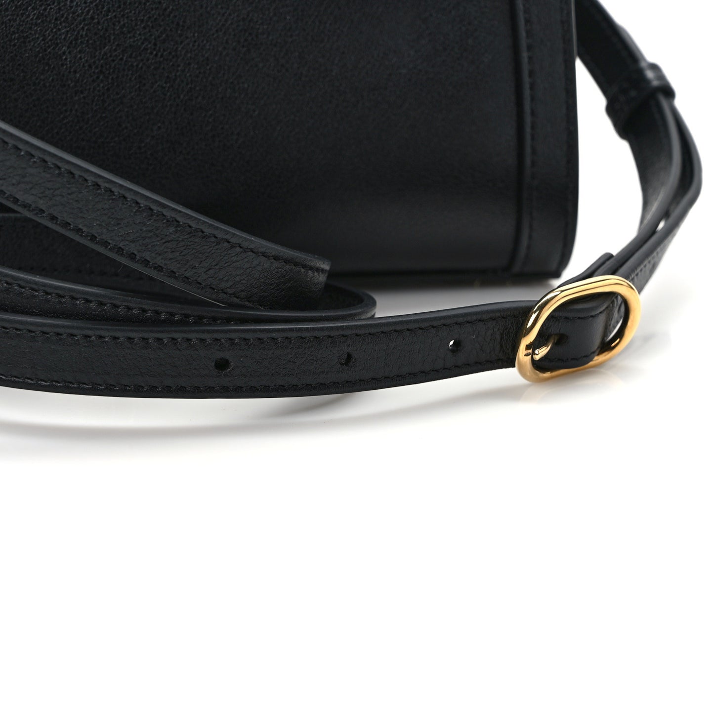Wonka Grain Calfskin Mini Diana Tote Bag Black Yellow Fluo