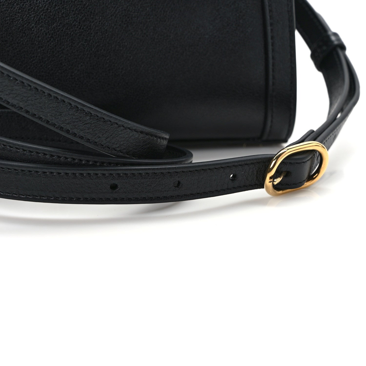 Gucci Wonka Grain Calfskin Mini Diana Tote Bag Black Yellow Fluo 13 of 13