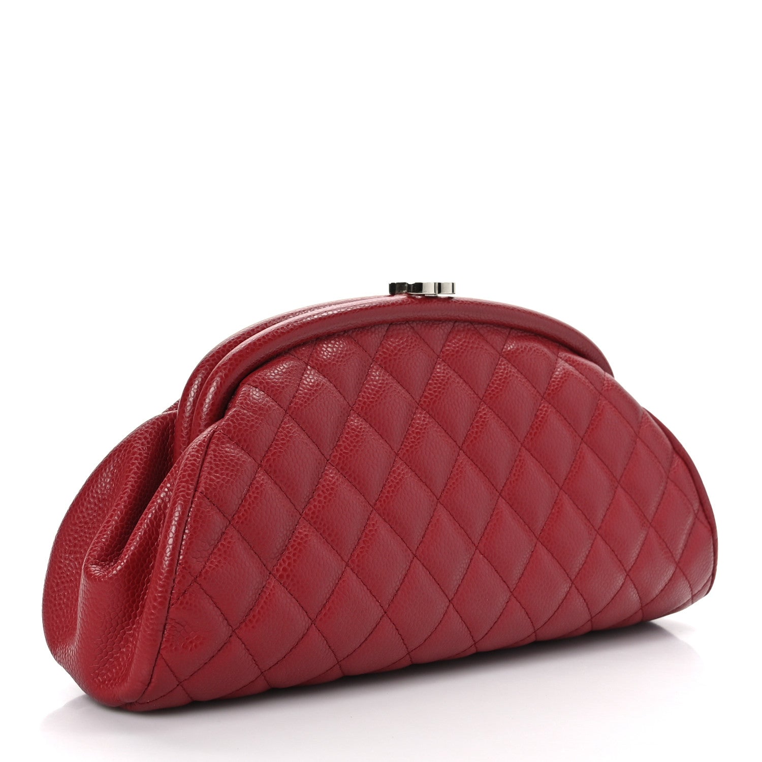 Chanel Caviar Quilted Timeless Clutch Red 3 of 9