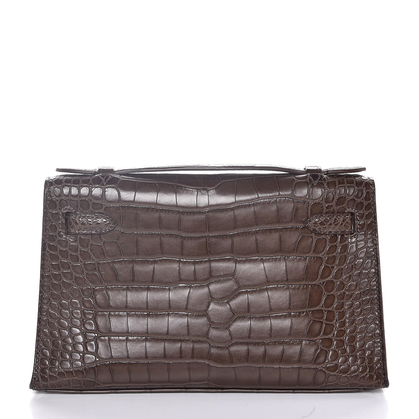 Matte Alligator Kelly Pochette Ebene