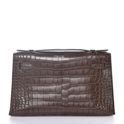Hermes Matte Alligator Kelly Pochette Ebene 4 of 25