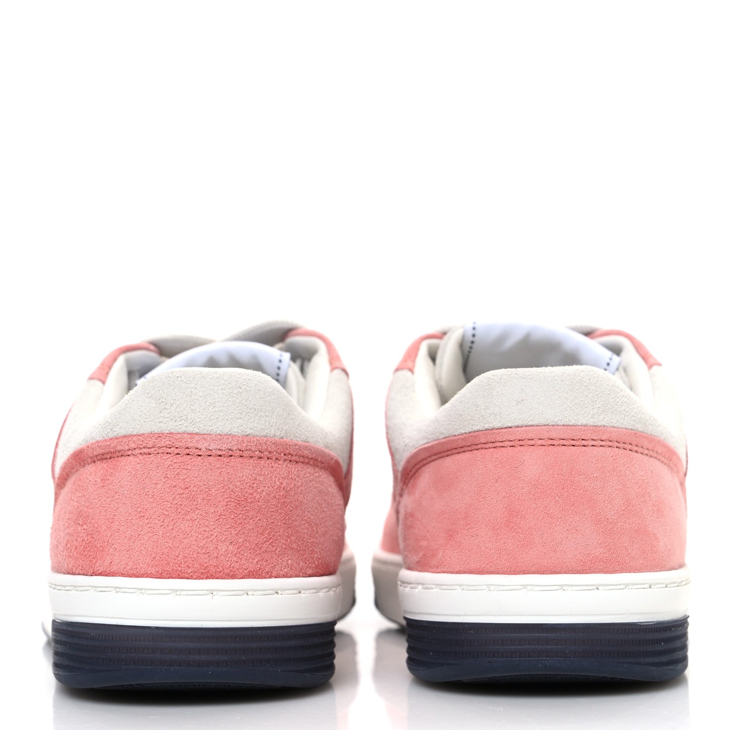 Chanel Suede Kidskin Womens CC Sneakers 35.5 White Pink 6 of 11