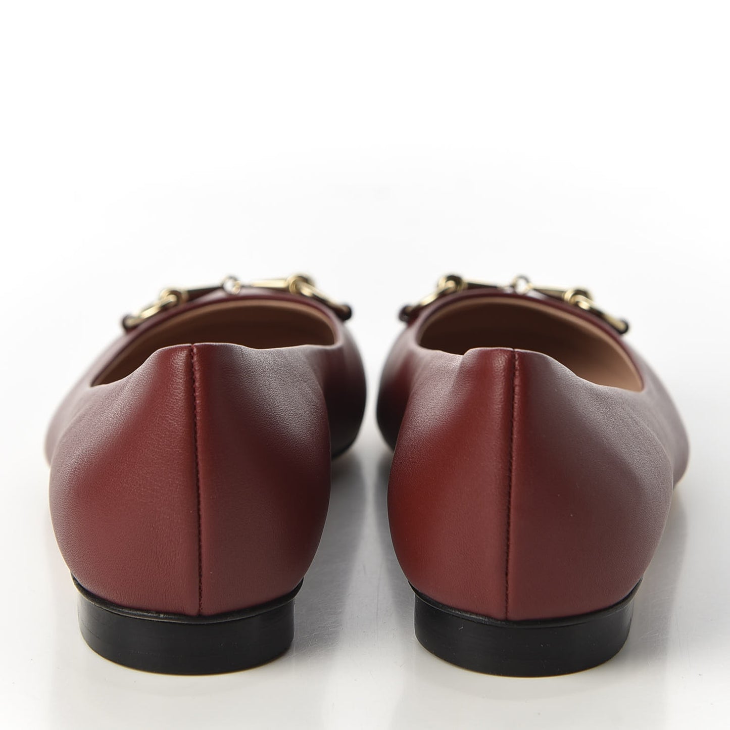 Calfskin Horsebit Ballerina Flats 37 Red